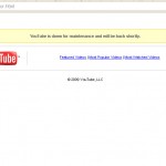 YouTube "Down for Maintenance" greeting